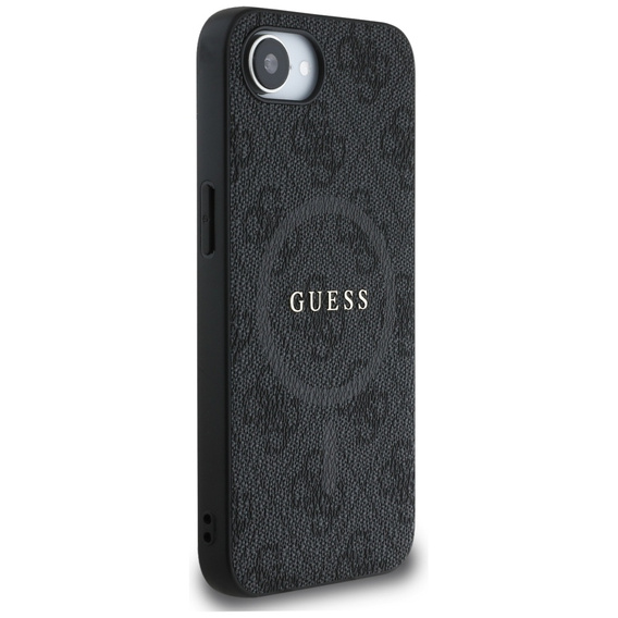 Pouzdro GUESS pro iPhone 16E, 4G Ring Classic Logo, černé