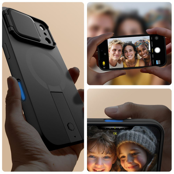 Ochranné pouzdro Tech-Protect Kevlar Aura s funkcí stojánku a MagSafe pro iPhone 17 Pro Max