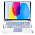 Pouzdro + klávesnice iPad 10.9 2022 10 Gen, TouchPad Pen Slot, fialové