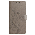 Klopové pouzdro pro Xiaomi Redmi Note 13 Pro+, Butterfly, šedé