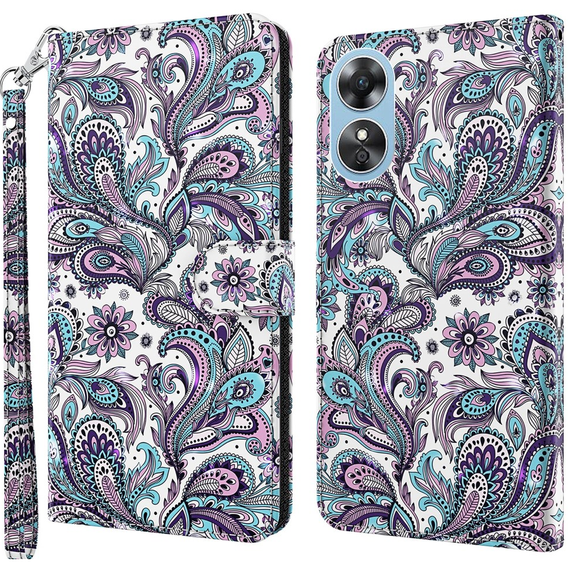 Klopové pouzdro pro Oppo A17, Light Spots Decor, fialové
