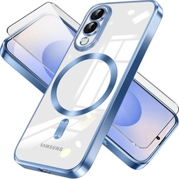 Pouzdro pro Samsung Galaxy S25 Edge, Electro MagSafe, modré + sklo na displej