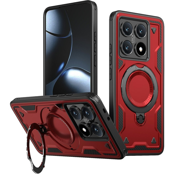 Pouzdro pro Xiaomi 14T, Military MagSafe, červené