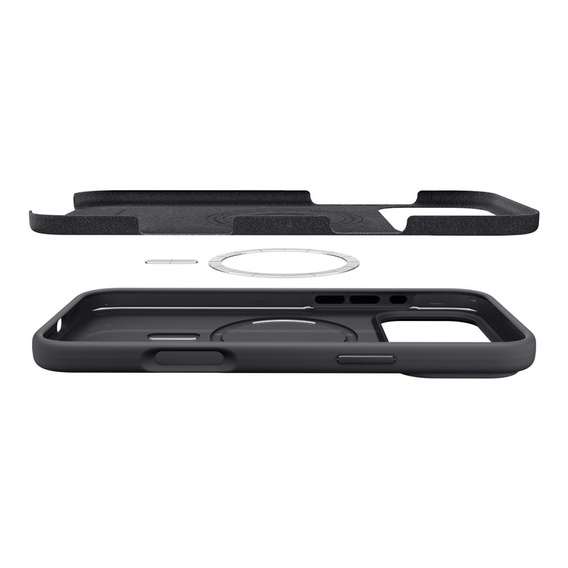 Spigen pouzdro pro iPhone 17 Pro, Silicone Fit MagSafe, černé