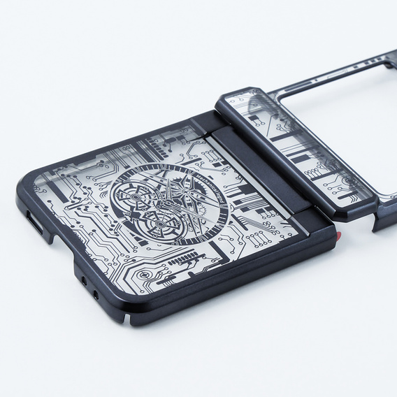 Pouzdro pro Samsung Galaxy Z Flip 5 5G, Mechanical Legend, černé