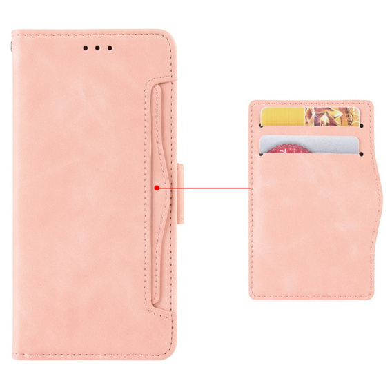Klopové pouzdro pro Xiaomi 14 Ultra, Card Slot, růžové