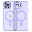 Pouzdro pro iPhone 16 Pro, pro MagSafe, ERBORD Matt Case, fialový + sklo na displej