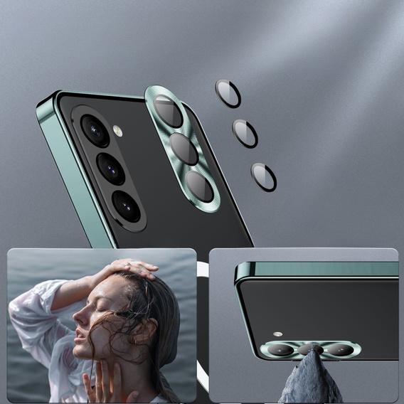 Ochranné pouzdro na fotoaparát pro Samsung Galaxy S23 Plus, CamShield MagSafe, transparentní / zelené