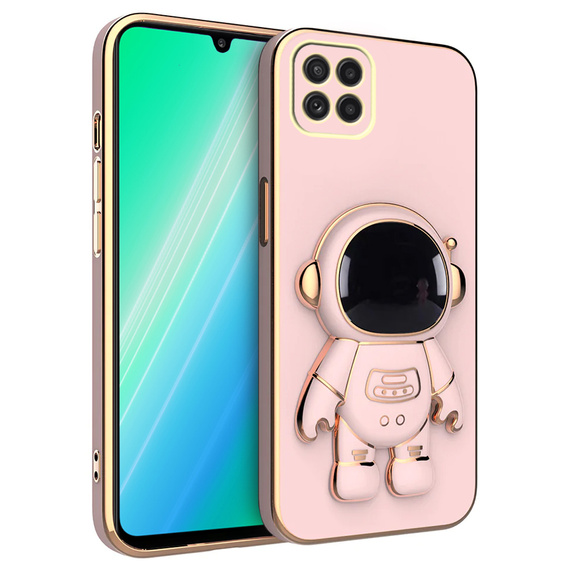 Pouzdro pro Samsung Galaxy A22 5G, Astronaut, růžové rose gold