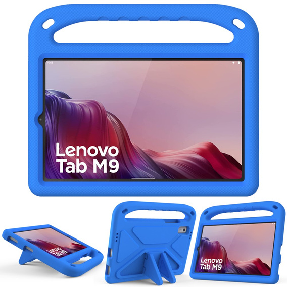 Dětské pouzdro pro Lenovo Tab M9, dětské pouzdro s rukojetí, modré