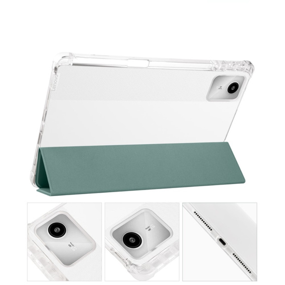 Pouzdro pro Lenovo Tab M11, Smartcase Hybrid, se slotem na stylus, tmavě zelené