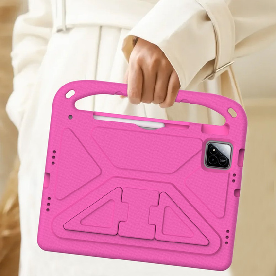 Dětské pouzdro pro Xiaomi Pad 7 / 7 Pro, s rukojetí, růžové