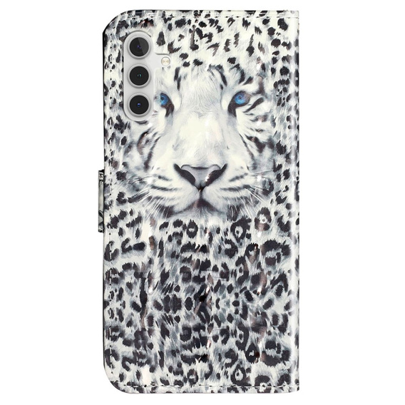 Klopové pouzdro pro Samsung Galaxy A35 5G, Wallet, Leopard
