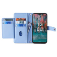 Klopové pouzdro pro Nokia G42, Wallet Zipper Pocket, modré