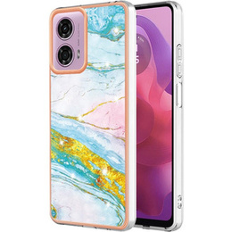 Ochranné pouzdro pro Motorola Moto G24 / G24 Power / G04, Marble Slim Case, modré