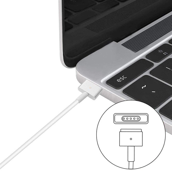 Napájecí adaptér 45 W pro Apple Macbook Air 11/13 14,85 V, 3,05 A s kabelem Magsafe 2 „T“