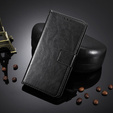 Klopové pouzdro pro Xiaomi 15 Ultra, Crazy Horse Wallet, černé