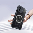 Pouzdro pro Xiaomi Redmi Note 14 Pro/Pro+ 5G, s magnetickou fólií, transparentní / černé