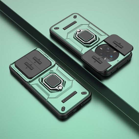 Pouzdro pro Realme 14 Pro+ 5G, CamShield Slide, zelené