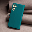 Klopové pouzdro pro Samsung Galaxy A25 5G, BINFEN Wallet, zelené + 9H sklo 