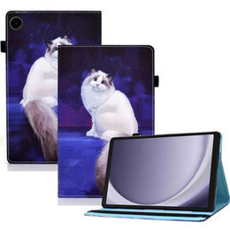 Pouzdro pro Samsung Galaxy Tab A9 X110 / X115, white cat