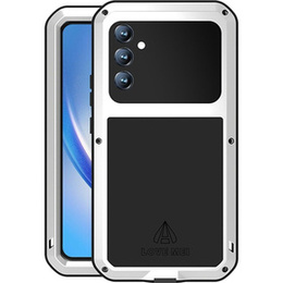 Pouzdro Love Mei pro Samsung Galaxy A34 5G, armored with glass, stříbrné