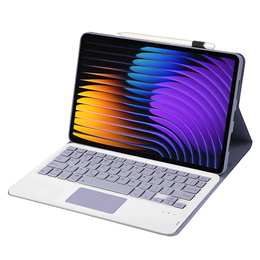 Pouzdro s klávesnicí pro Xiaomi Pad 7 / Xiaomi Pad 7 Pro, TouchPad, fialové