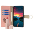 Flipové pouzdro Wallet Zipper Pocket pro Samsung Galaxy A56 5G, Wallet Zipper Pocket, se zrcátkem, růžové