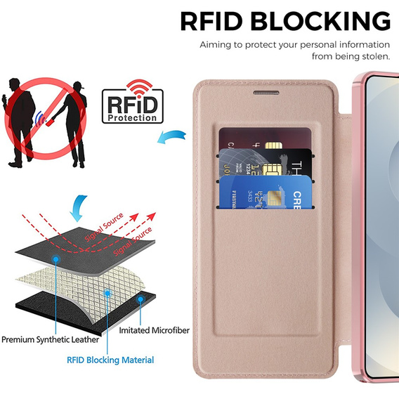 RFID Wallet MagSafe pouzdro s klopou a ochranou fotoaparátu pro Samsung Galaxy S26 Ultra