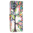 Klopové pouzdro pro Samsung Galaxy M34, Wallet, tree of life, bílé