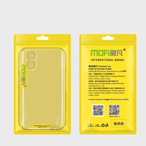 Pouzdro MOFI pro Oppo A17, tenké, průhledné