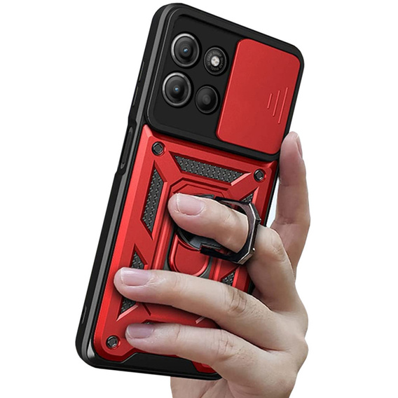 Pouzdro pro Motorola Moto G15 / Motorola Moto G15 Power, CamShield Slide, červené