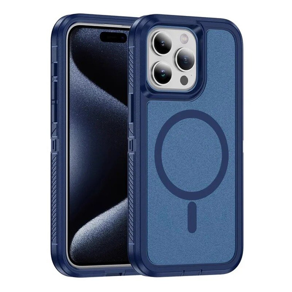 Pouzdro s rámečkem pro iPhone 15 Pro Max, pro MagSafe, modré