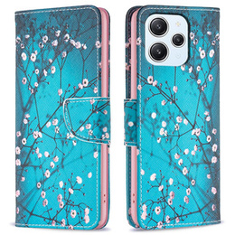 Klopové pouzdro pro Xiaomi Redmi 12 4G, Wallet, Sakura, modré