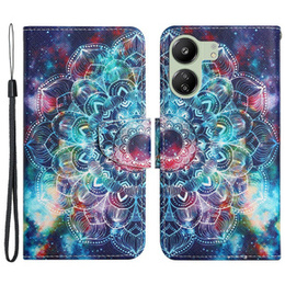 Klopové pouzdro pro Xiaomi Redmi 13C / Poco C65, Wallet, Starry Mandala, modré