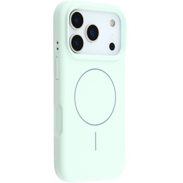 Silikonové pouzdro pro iPhone 17 Pro, pro MagSafe, proti nárazu, zelené