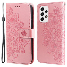 Klopové pouzdro pro Samsung Galaxy A53 5G, Mandala Flower, růžové rose gold