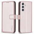 Klopové pouzdro pro Samsung Galaxy A55 5G,BINFEN Wallet, růžový