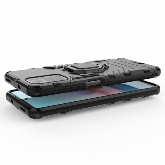 Pouzdro pro Xiaomi Redmi Note 10/10S, Kickstand Ring, černé