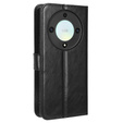 Klopové pouzdro pro Honor Magic 5 Lite, Crazy Horse Wallet, černé