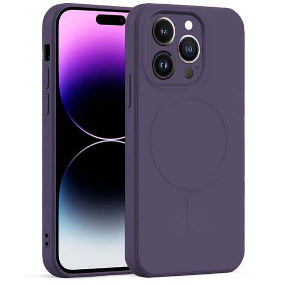 Silikonové pouzdro Mag Cover fialové pro iPhone 14 Pro Max