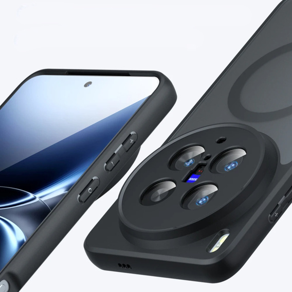 Pouzdro pro Vivo X200 Pro 5G, pro MagSafe, ERBORD Matt Case, černý