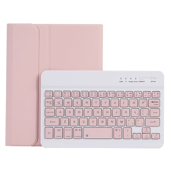 Pouzdro s bluetooth klávesnicí pro iPad mini 8.3" 2021 (6 gen.) / iPad mini 8.3" 2024 (7 gen.), růžové
