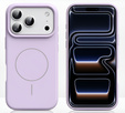 Silikonové pouzdro pro iPhone 17 Pro Max, pro MagSafe, proti nárazu, fialové