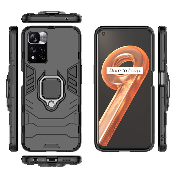 Pouzdro pro Xiaomi Redmi Note 11 Pro 4G, Kickstand Ring, černé