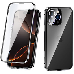 Pouzdro pro iPhone 16 Pro, Magnetic Dual Glass, černé