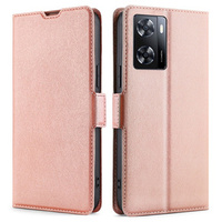 Klopové pouzdro pro Oppo A57s, Wallet Thin Magnet, růžové