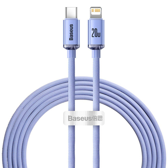 Baseus kabel Crystal Shine USB-C – Lightning 2,0 m 20 W pro zařízení Apple (Lightning)