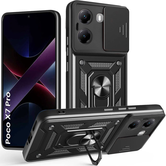 Pouzdro pro Xiaomi Poco X7 Pro 5G, CamShield Slide, černé