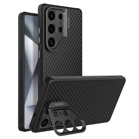 Pouzdro pro Samsung Galaxy S25 Ultra, pancéřované Nillkin, Carboprof Case, pro Magsafe, černé